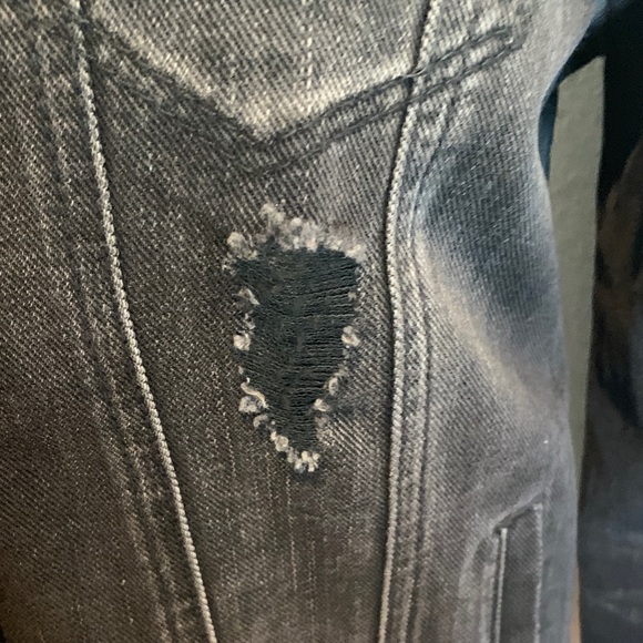 Market & Spruce Black Denim Jean Jacket - Picture 4 of 10